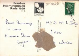 BF20638 floralies internationales paris 1969  france   front/back image