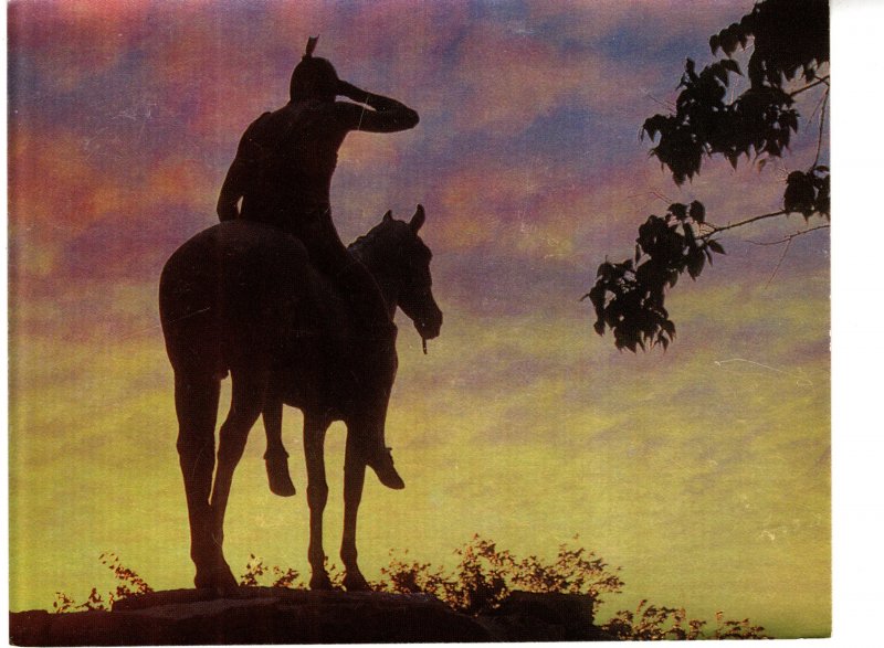 OVERSIZE, Indigenous Man on Horseback, Sunset in Navajo-Land, Shiny Gold