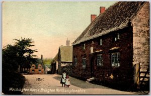 Washington House Brington Northamptonshire Residence Street England Postcard