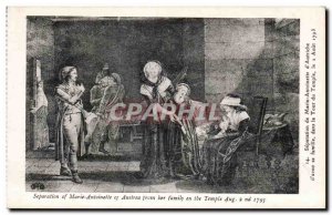 Old Postcard Separation of Antoinette of Austrea ber family from the Temple i...