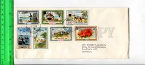 425511 ANGUILLA to GERMANY 1976 year  FDC definitive stamps w/ overprint