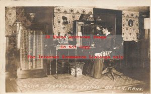 KS, Dover, Kansas, RPPC, Telephone Central Operator, Zercher Photo