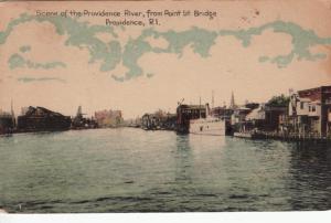 RI   PROVIDENCE   WATERFRONT SCENE  1911 postcard