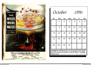 1990 Sheet Music Calendar Series October The Witch's Whirl Waltzes