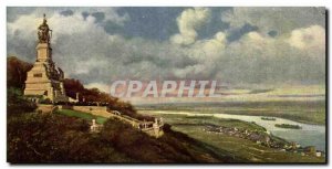 Postcard Old Das Nationaldenkmal und Rudesheim