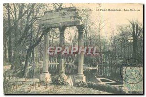 Old Postcard Paris Parc Monceau Ruins
