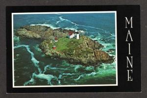 ME Nubble Lighthouse Cape Neddick YORK MAINE Postcard