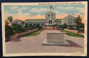 Postcard Unused Will Rogers Museum/Tomb Claremore OK LB