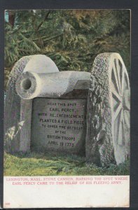 America Postcard - Lexington, Massachusetts - Stone Cannon, Early Percy   T6038