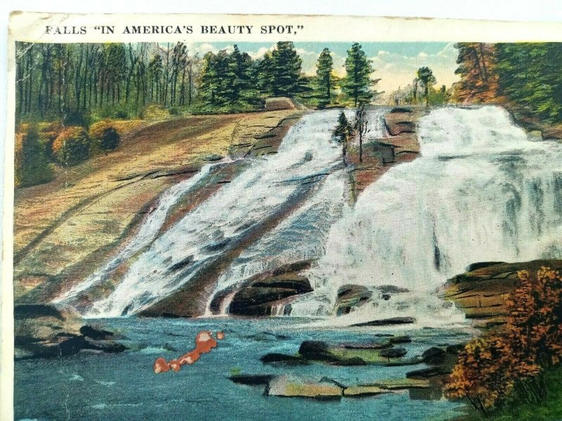 Vintage Postcard Falls In America's Beauty Spot