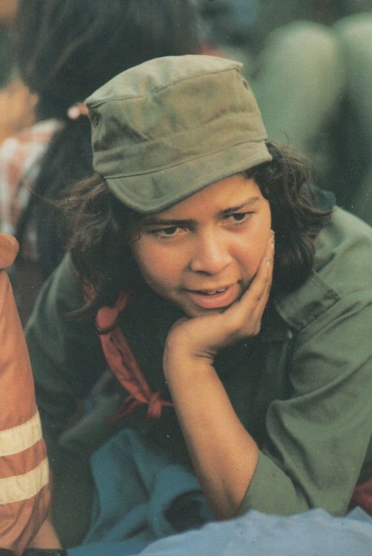 Managua Nicaragua Woman Of Young Peoples Militia Army Postcard