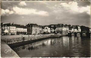 CPA LANNION Quai d'Aiguillon et Pont-Sainte-Anne sur le Guer (1147806)