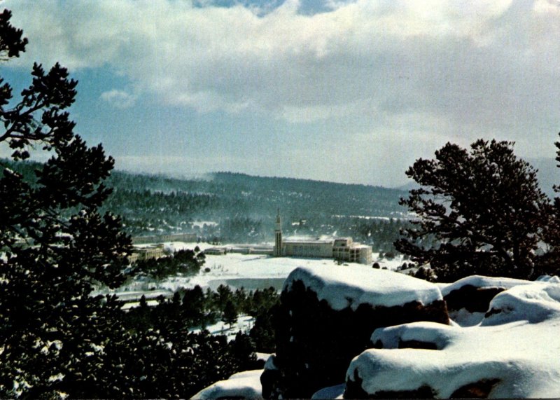 New Mexico Glorietta Baptist Conference Center Auditorium Snow Scene