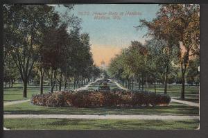 Flower Beds at Mendota Madison WI Postcard BIN 