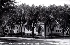 Real Photo Postcard Immanuel Lutheran Church in Akron, Iowa