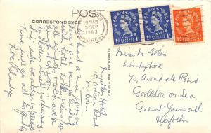 GREAT MALVERN WORCESTERSHIRE UK POSTCARD POSTMARK 1963