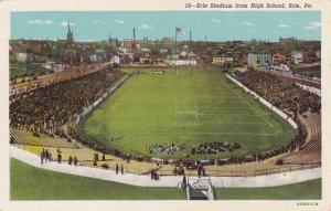 Erie Stadium from the High School - Erie, Pennsylvania Linen