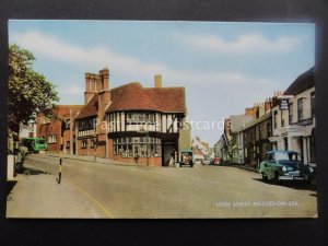 Hampshire MILFORD ON SEA High Street & RED LION c1950's Postcard by Salmon