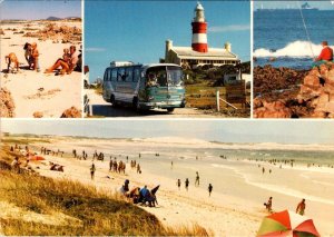 Overberg, South Africa  PEARLY BEACH~CAPE AGULHAS LIGHTHOUSE~BUS  4X6 Postcard