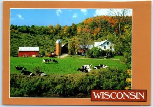 M-71071 Dairy farm with a resting herd of Holstein cows America's Dairyland W...