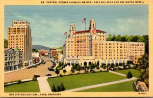 Arkansas Hot Springs Central Avenue Showing Medical Arts Building and Arlingt...