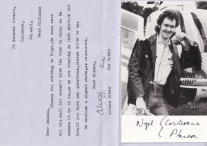 Nigel Planer The Comic Strip Young Ones 2x Hand Signed Photo & Letter