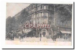 Paris (9th) Old Postcard Vaudeville theater and boulevard of the Italians