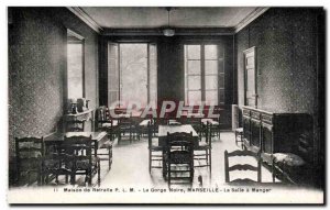 Old Postcard Retirement home PLM Black throat Marseille The dining room