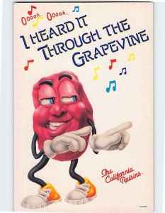 Postcard I Heard It Through The Grapevine California Raisins Art Print