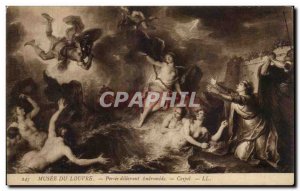 Old Postcard Louvre Museum Perseus Freeing Andromeda Coypel