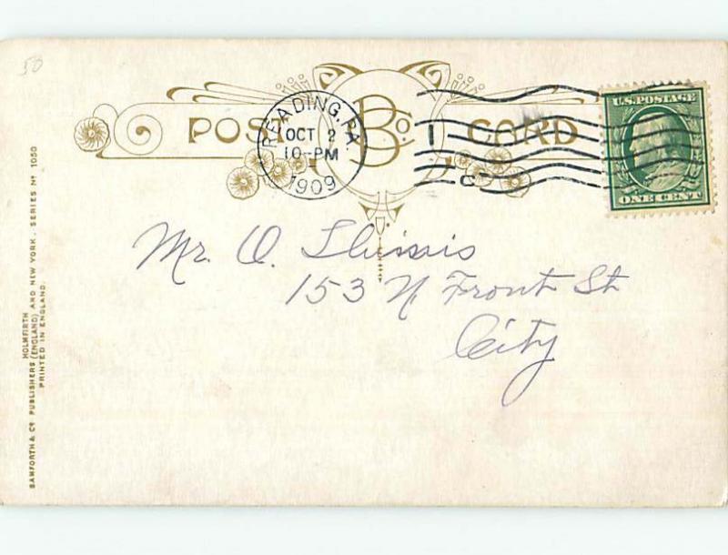 Bamforth comic DOG SITTING ON TABLE WATCHES MAN IRON HIS SUIT HL3279