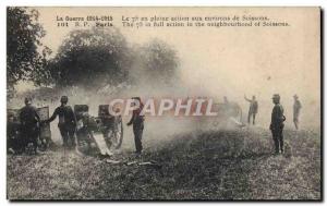 Old Postcard The 75 Army in action around Soissons