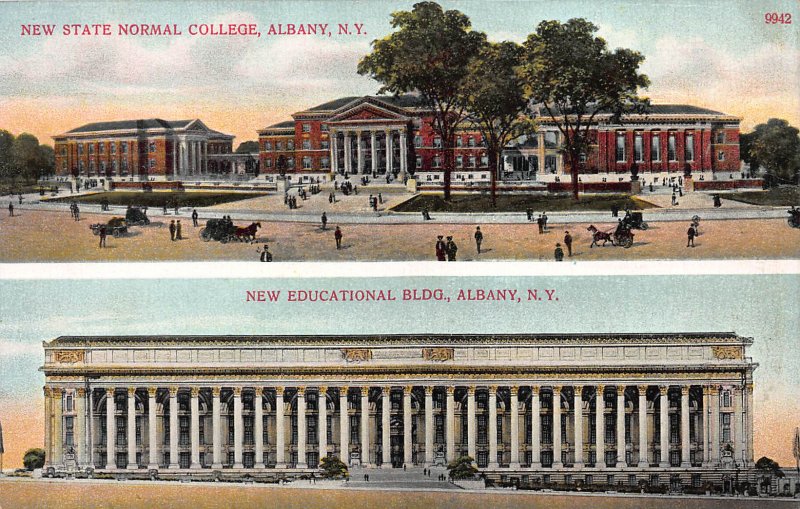 State Normal School & Education Bldg., Albany, N.Y., Early Postcard, unused
