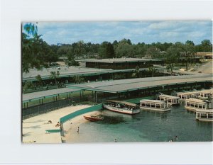 Postcard Beautiful new buildings and boat docks at Silver Springs, Florida