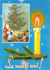 US89 Greeting card Romania Christmas holiday 1971 santa claus xmas
