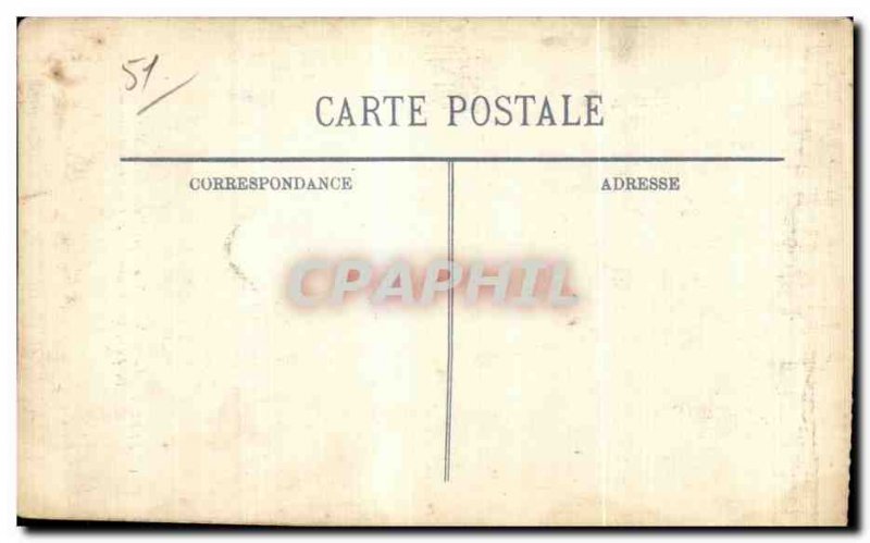 Postcard Militaria War 1914 Old Train projected in the Marne