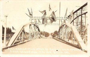 RPPC Marion-Polk Inter Co. Bridge, Willamette River, Salem, Oregon 1918 Postcard