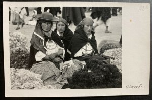 Mint Ecuador Real Picture Postcard RPPC Otavalo Indian Native Woman’s