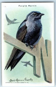 c1930s Purple Martin Bird Cow Baking Soda Trade Card 9th #14 Church Dwight C10