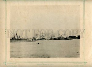 434871 RUSSIA Petersburg sea channel and port Vintage phototype Babkin POSTER