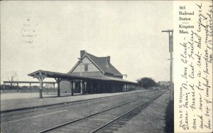 Kingston MA RR Train Station Depot c1905 Postcard