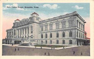 Union Depot Railroad Station Memphis Tennessee 1920s postcard