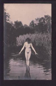 3073679 NUDE Lady BELLE in Brook NATURE vintage REAL PHOTO