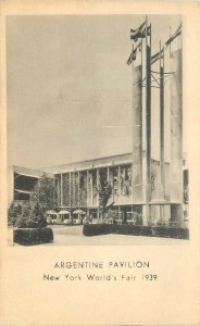 Postcard New York Worlds Fair Argentine Pavilion Gravure Corp 23-2800