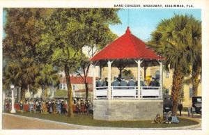 Kissimmee Florida Broadway Band Concert Pavilion Antique Postcard K23096 