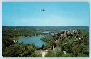 1958 Camdenton Missouri Postcard Scenic Charter Trips Lake Ozarks Tonka Castle