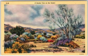 1934 Pub. Tucson / Phoenix, AZ Smoke Tree Color Desert Linen PC Lollesgard A286