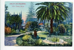 425886 ITALY PALERMO Greetings Villa Tasca Vintage postcard