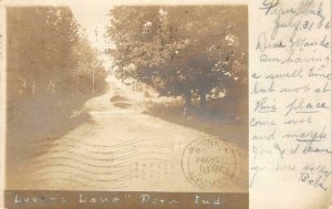 RPPC Lover's Lane Peru, Indiana Miami County 1906 Vintage Postcard