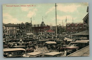 ASBURY PARK NJ RAILROAD SQUARE ANTIQUE POSTCARD